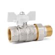  Шаровый кран лат. 3/4" СО СГОНОМ, БЕЛАЯ бабочка LD Pride 47.20.В.ГШ.Б (уп.12шт) 
