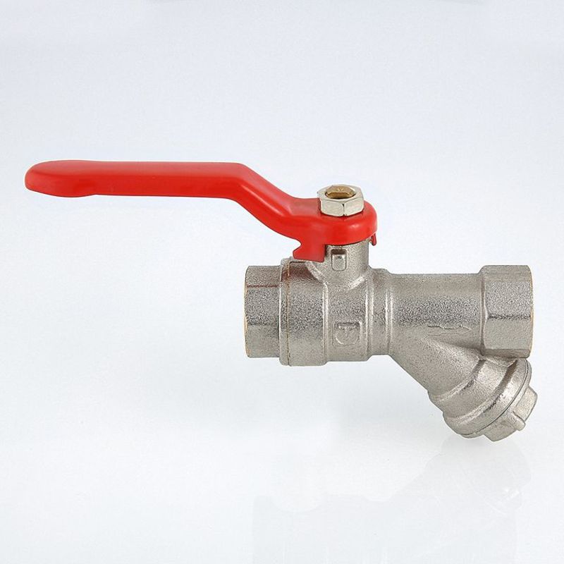 Кран шаровой VT со встроенным фильтром с ручкой-рычаг 1/2" (уп8/ 96)