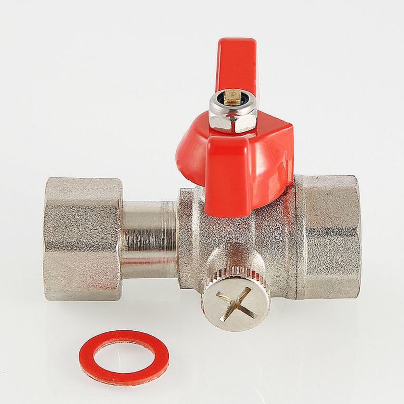 Кран шаровой для подключения манометра, 1/2"х1/4" вн-вн.