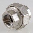 Муфта разъемная с НГ внутр.-внутр. резьба (латун/никел)  1/2" VALTEC (упак -10шт) рис.1