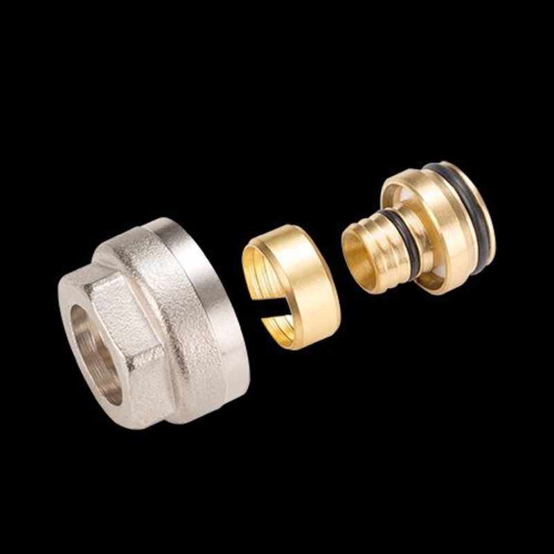 Соединитель обж. для PEX и металлопласт. трубы 16*2,0х3/4 MVI (уп. 60шт)