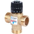 STOUT Термостатический смесительный клапан для систем отопления и ГВС. G 1” 20-43*С kvs 1.6 м3/час