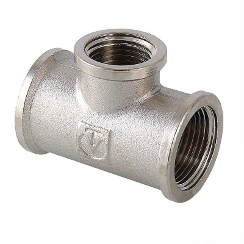 Тройник переходной внутр. резьба (латун/никель) 11/4"х1"х1 1/4" VALTEC (упак-5шт)