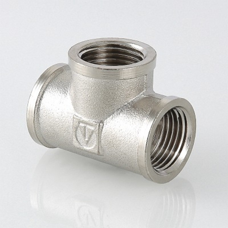 Тройник равный внутр. резьба (латун/никель) 1 1/4" VALTEC (упак-5шт)