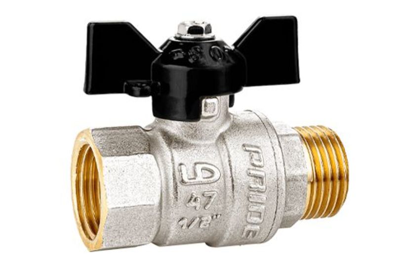 Шаровый кран лат. 3/4" ВР-НР, бабочка LD Pride 47.20.В.Н.Б (уп.22 шт)