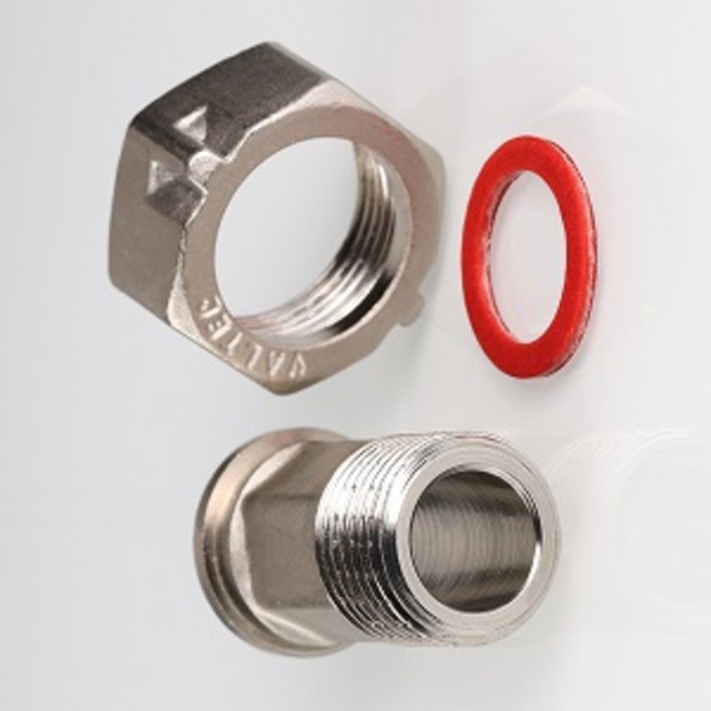 Штуцер с накидной гайкой (никель) 3/4" VALTEC (упак-10шт)