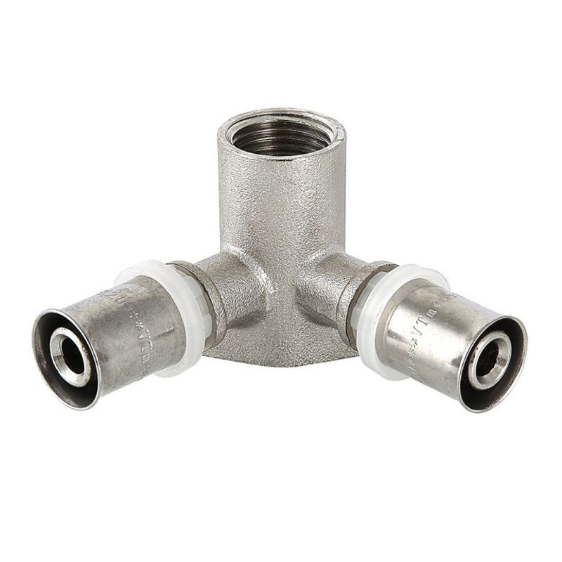 Водорозетка МП пресс проходная с ВР 16x1/2" VALTEC