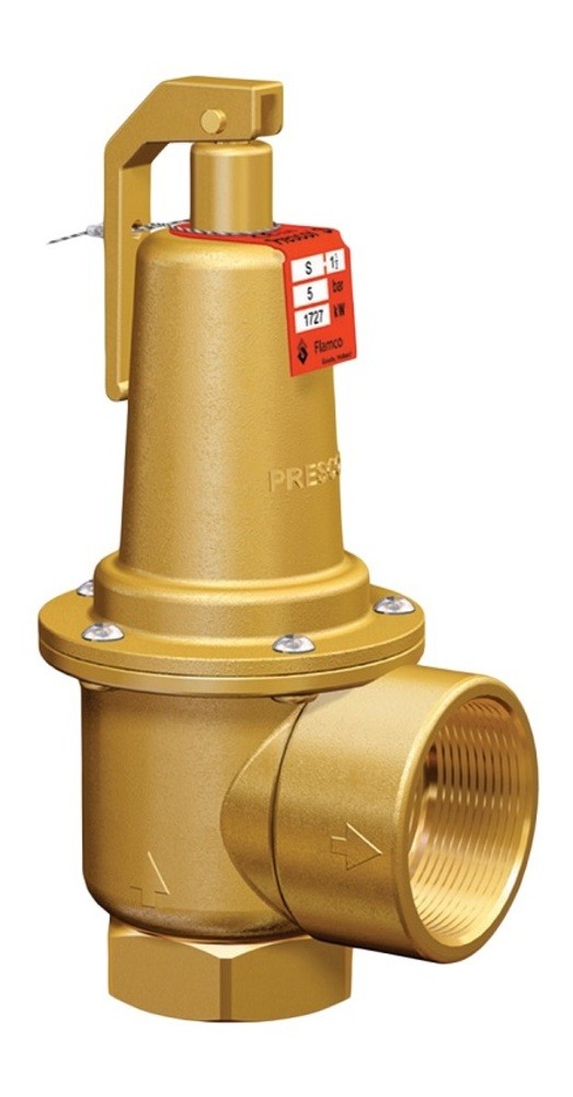 Клапан предохранительный Prescor S 960 1 1/2"x 2" (внутр. резьба), Рсраб= 6.0 бар, Tmax=120 C