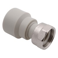 Патрубок переходной пластмассовый с накидной гайкой